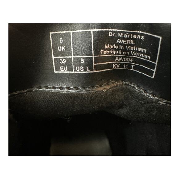 Dr. Martens Averil Women's Leather Heeled Ankle Boots Size 8 Burgundy - Picture 8 of 9